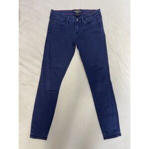 Lucky Brand Charlie Women's Skinny Jeans Size 4 Navy Pink‎ thread